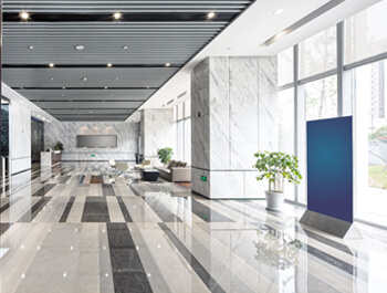 Upscale commercial lobby building