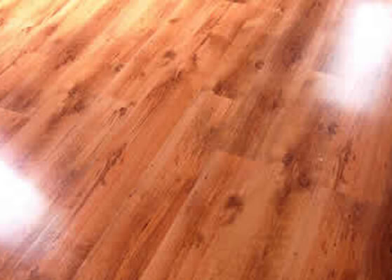 Close up view of wood flooring